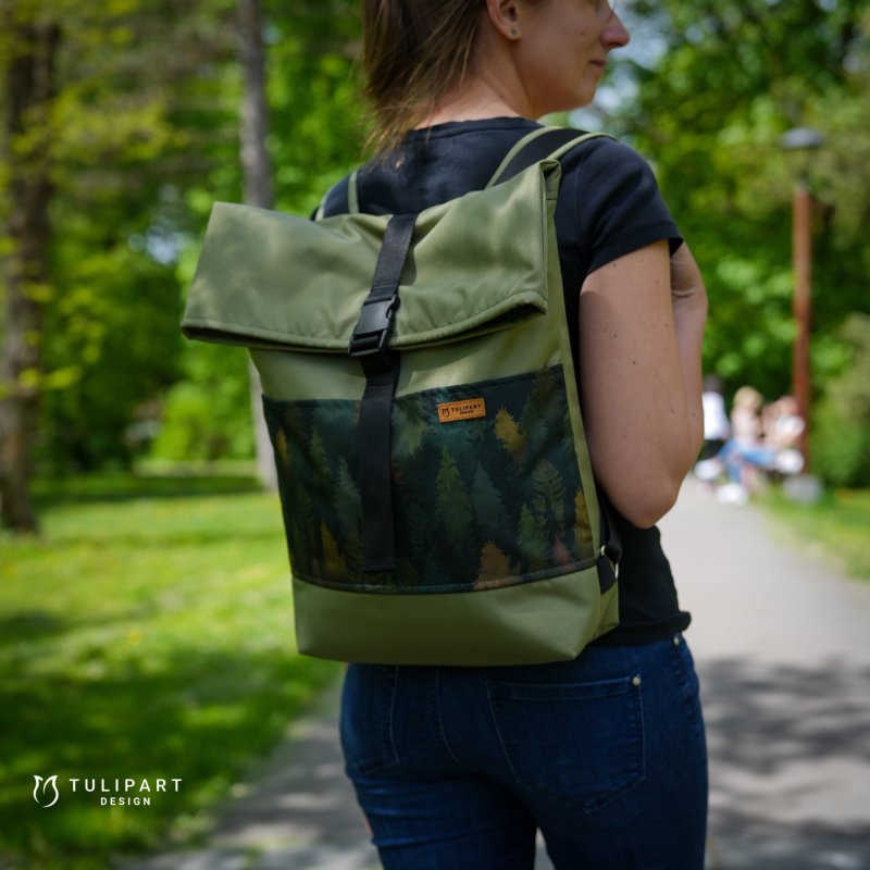 Rolltop vízálló textil hátizsák