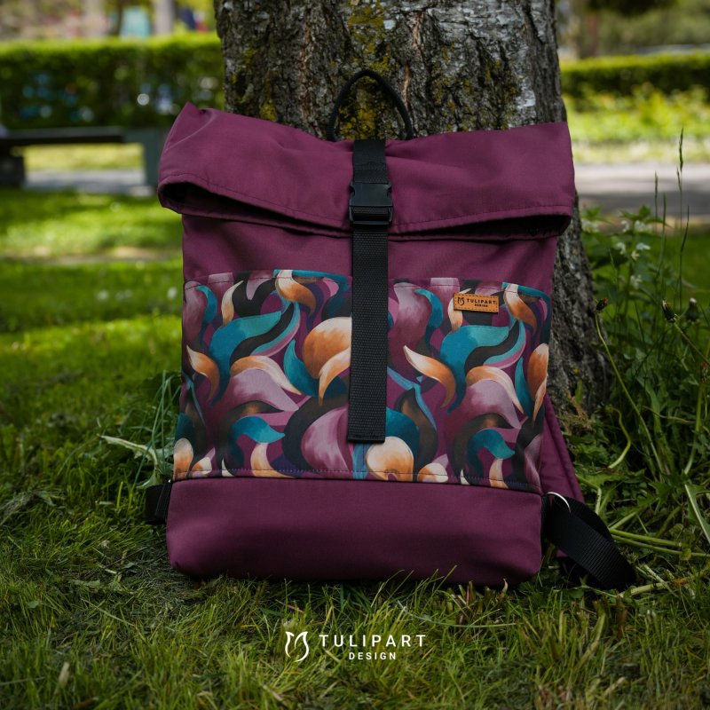 Rolltop vízálló textil hátizsák