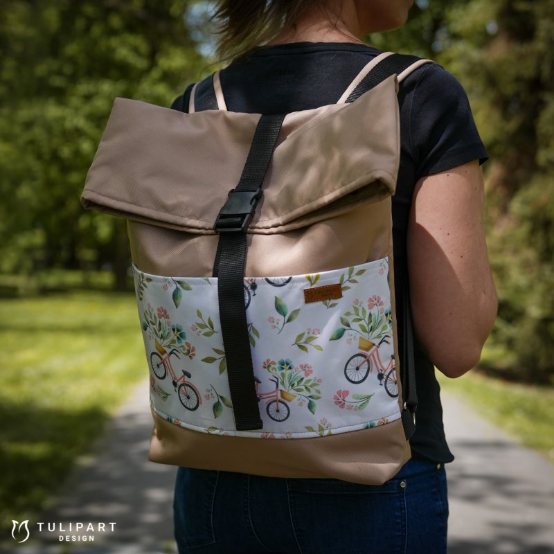 Rolltop vízálló textil hátizsák