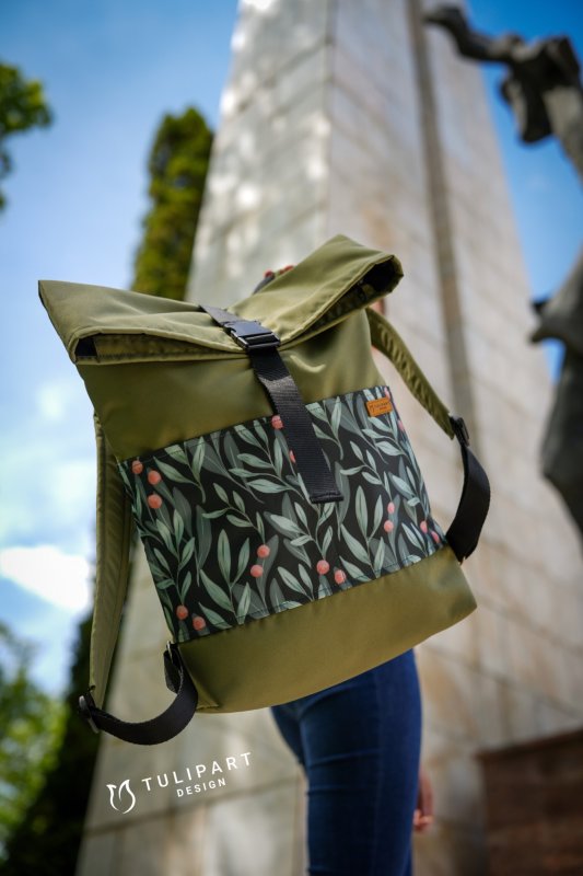 Rolltop vízálló textil hátizsák