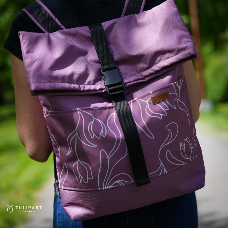 Rolltop vízálló textil hátizsák
